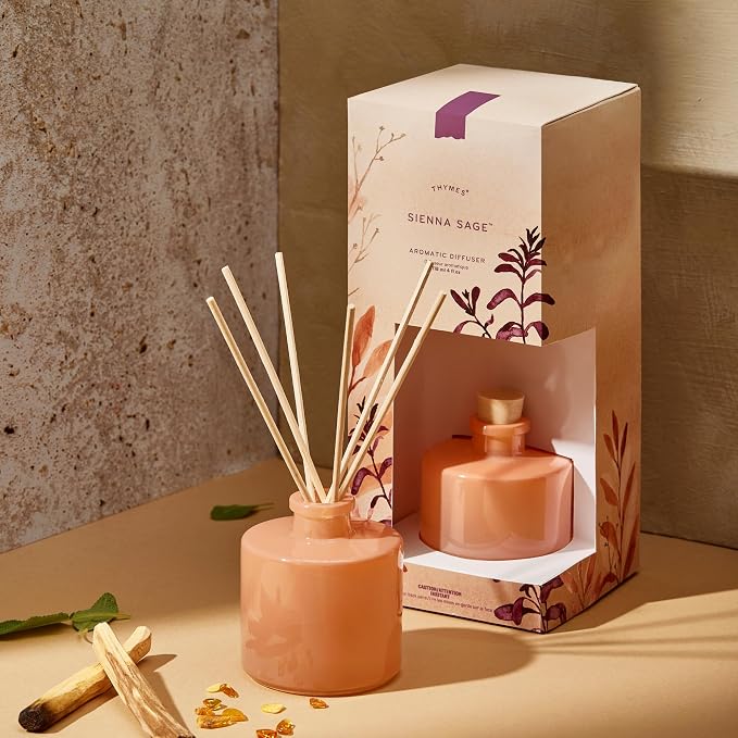 Petite Reed Diffuser Set – Includes Rattan Wood Sticks, Fragrance Oil, & Glass Bottle – Home Fragrance Oil Diffuser – Luxury