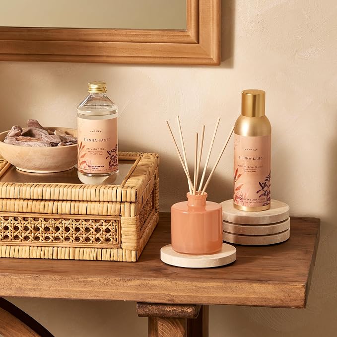 Petite Reed Diffuser Set – Includes Rattan Wood Sticks, Fragrance Oil, & Glass Bottle – Home Fragrance Oil Diffuser – Luxury