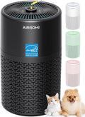 Pets Air Purifier for Home Allergies,Up to 660 ft2.HEPA Deodorizing Activated Carbon Filter,With Fragrance Sponge for Better