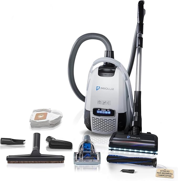 Phantom Canister PET Vacuum Cleaner, Wessel Werk EBK250 Power Nozzle, Quick Clean, Lightweight, HEPA Filter, Adjustable