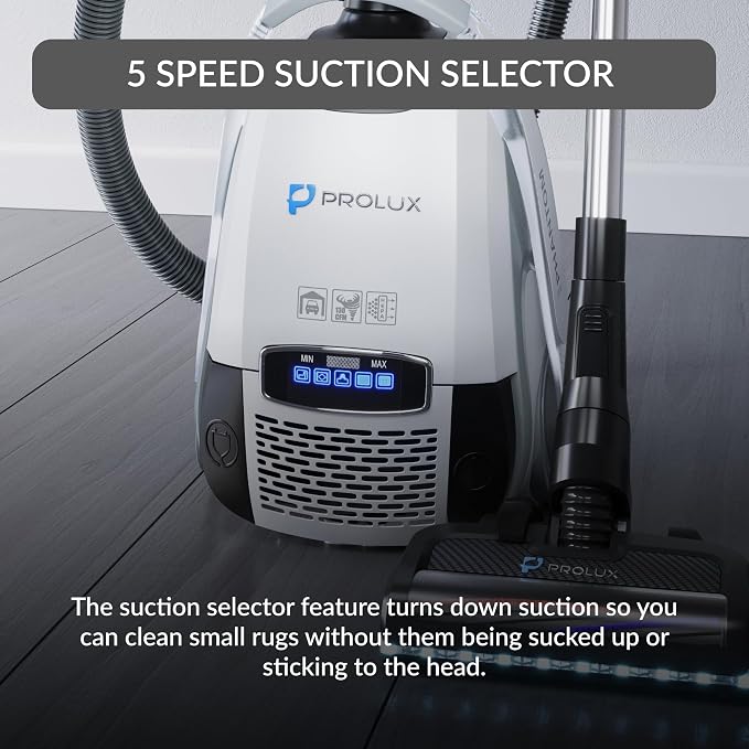 Phantom Canister PET Vacuum Cleaner, Wessel Werk EBK250 Power Nozzle, Quick Clean, Lightweight, HEPA Filter, Adjustable