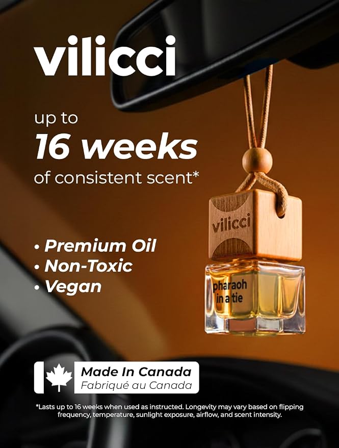 Pharaoh in a Tie Car Air Freshener | Long lasting Car Diffuser | Vegan & Cruelty-free Auto Perfume | Hanging Car Air