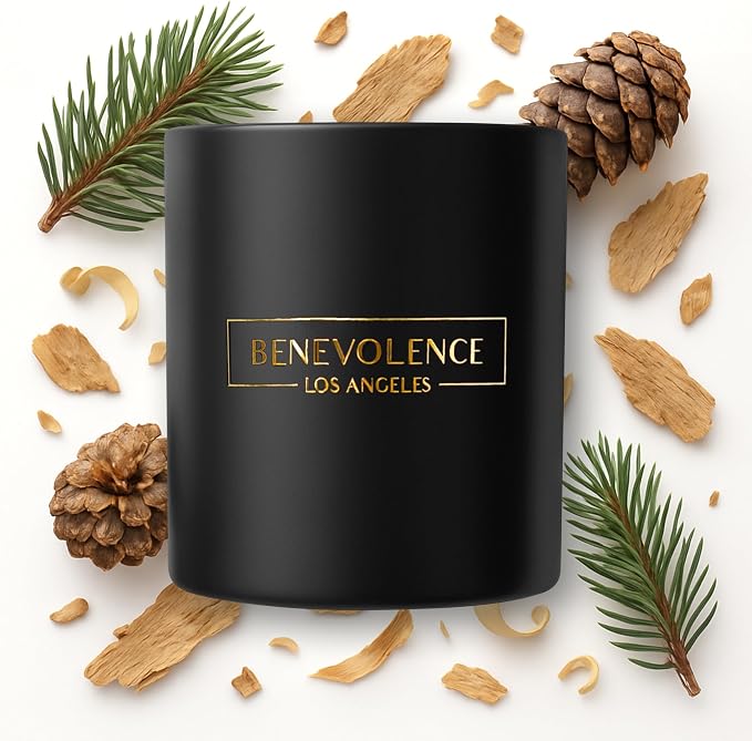 Pine Scented Candle | Soy Christmas Candles, Black Candle for Home | Holiday Candles Gifts for Women and Men |