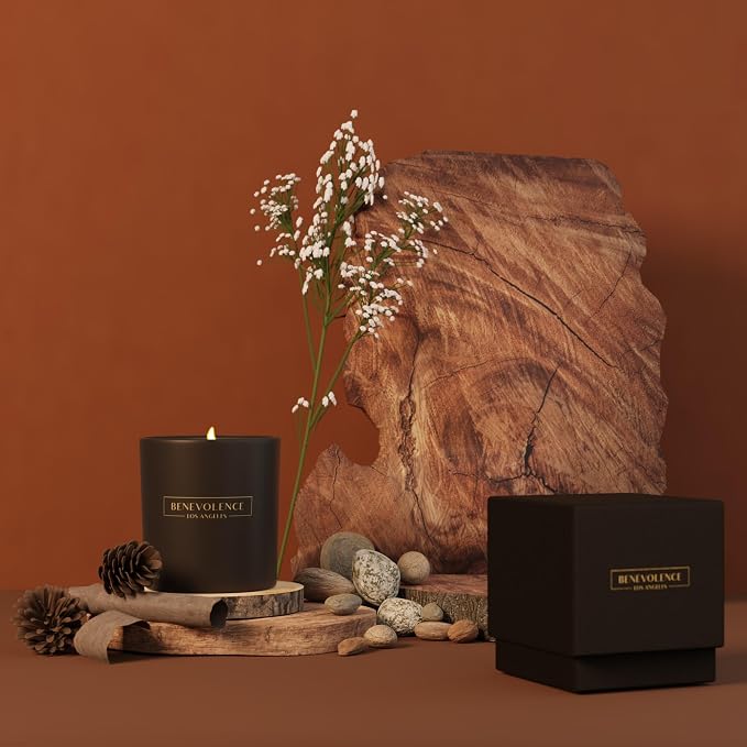 Pine Scented Candle | Soy Christmas Candles, Black Candle for Home | Holiday Candles Gifts for Women and Men |, alternate