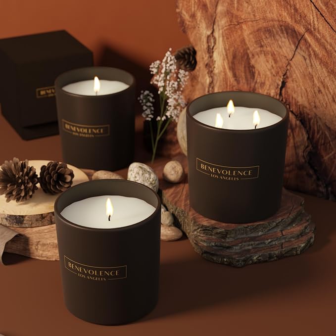 Pine Scented Candle | Soy Christmas Candles, Black Candle for Home | Holiday Candles Gifts for Women and Men |, alternate