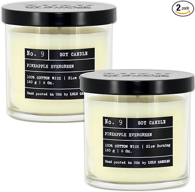 | Pineapple Evergreen | Luxury Scented Soy Jar Candle | Hand Poured in The USA | Highly Scented & Long Lasting, product image