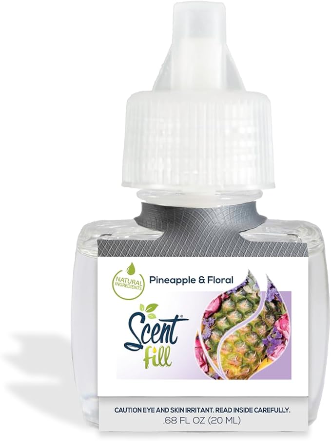 Pineapple & Floral Plug in Air Freshener, 4 Scented Oil Refills, alternate product view 3
