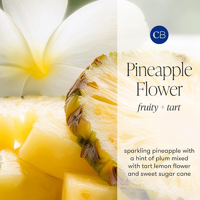 Pineapple Flower Reed Diffuser Set - Includes Reed Diffuser Sticks, Fragrance Oil, and Glass Bottle, alternate product view 3