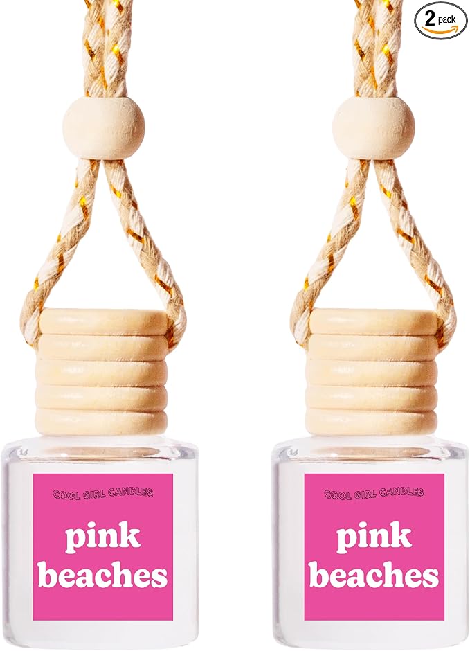 Pink Beaches Car Air Hanging Fragrance Oil Diffuser for Essential Oils, Long Lasting Car Diffuser Bottle, product image
