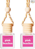 Pink Beaches Car Air Hanging Fragrance Oil Diffuser for Essential Oils, Long Lasting Car Diffuser Bottle, product image