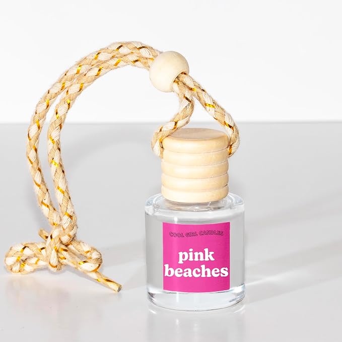 Pink Beaches Car Air Hanging Fragrance Oil Diffuser for Essential Oils, Long Lasting Car Diffuser Bottle, alternate product