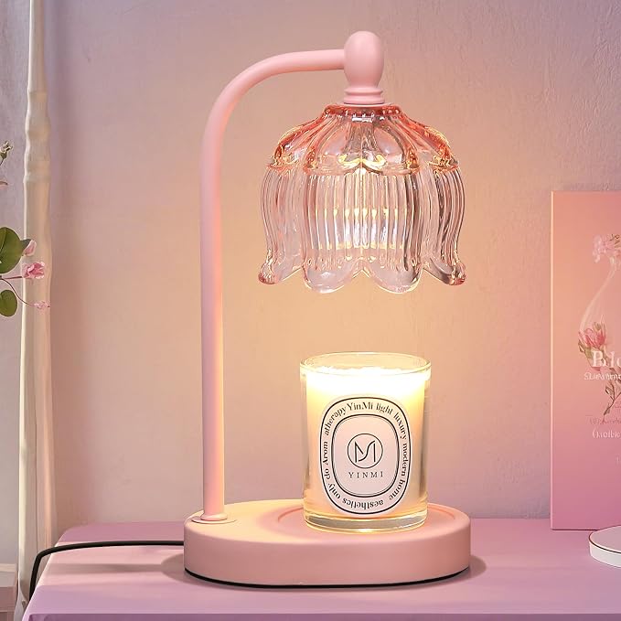 Pink Candle Warmer Lamp with Timer and Dimmer,Mother's Day Gifts for Mom/Wife, product image