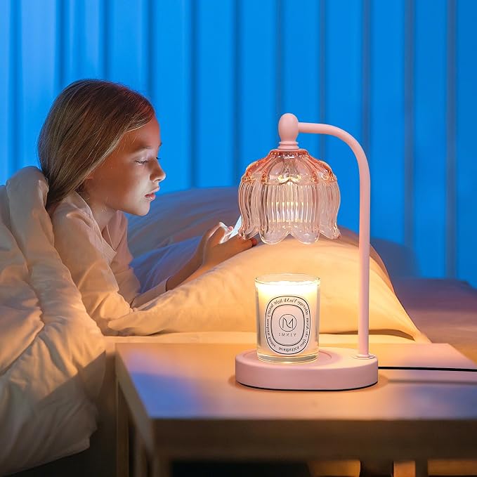 Pink Candle Warmer Lamp with Timer and Dimmer,Mother's Day Gifts for Mom/Wife, alternate product view 7