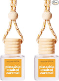 Pistachio Salted Caramel Hanging Car Air Freshener and Essential Oil Diffuser - Automobile Aromatherapy Diffuser Bottle