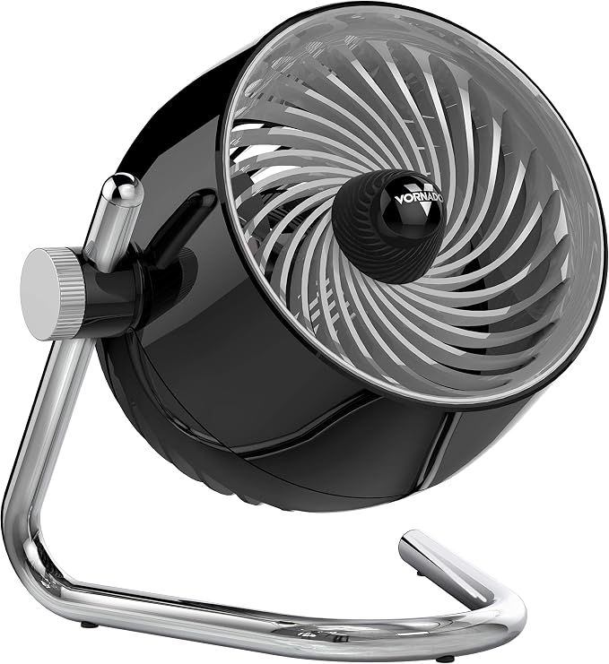 Pivot3 Compact Air Circulator Fan with Pivoting Axis, 3 Speed Settings, Removable Grill for Cleaning, Perfect for Home