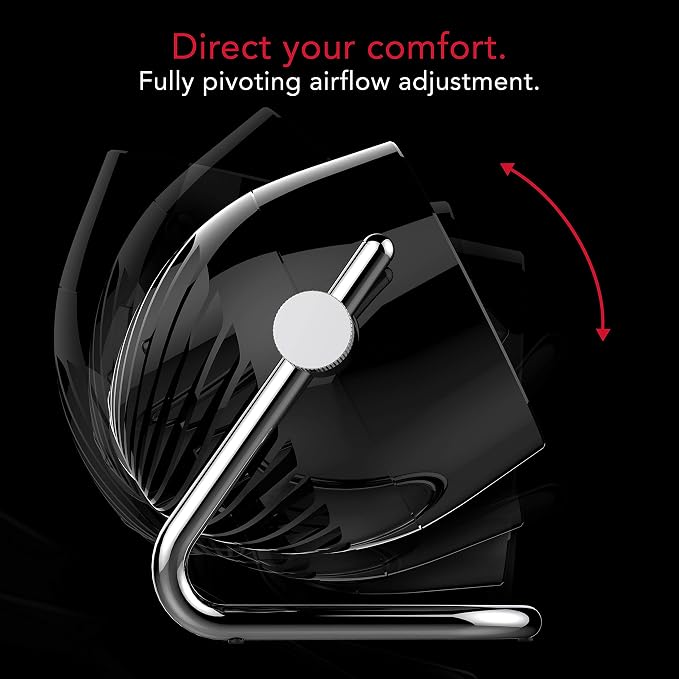 Pivot3 Compact Air Circulator Fan with Pivoting Axis, 3 Speed Settings, Removable Grill for Cleaning, Perfect for Home