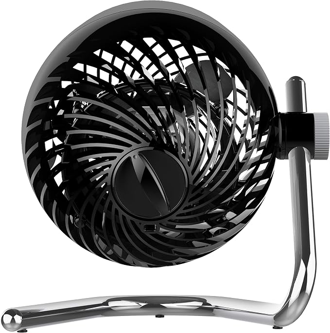 Pivot3 Compact Air Circulator Fan with Pivoting Axis, 3 Speed Settings, Removable Grill for Cleaning, Perfect for Home