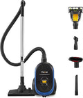 Canister Vacuum Cleaner, 17KPA Suction Vac for Carpets/Hard Floors, Lightweight Bagless Canister Vacuum with HEPA, 2