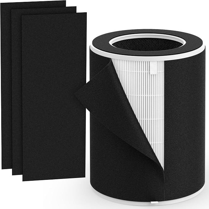 PKJ0011 Replacement Filter Compatible with Air Purifier – 3-in-1 True H13 HEPA + Activated Carbon Filter with 3