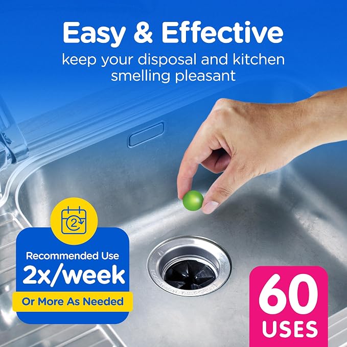 Garbage Disposal Cleaner and Deodorizer 60ct VALUE PACK - Assorted Scents 0 Count, alternate product view 4