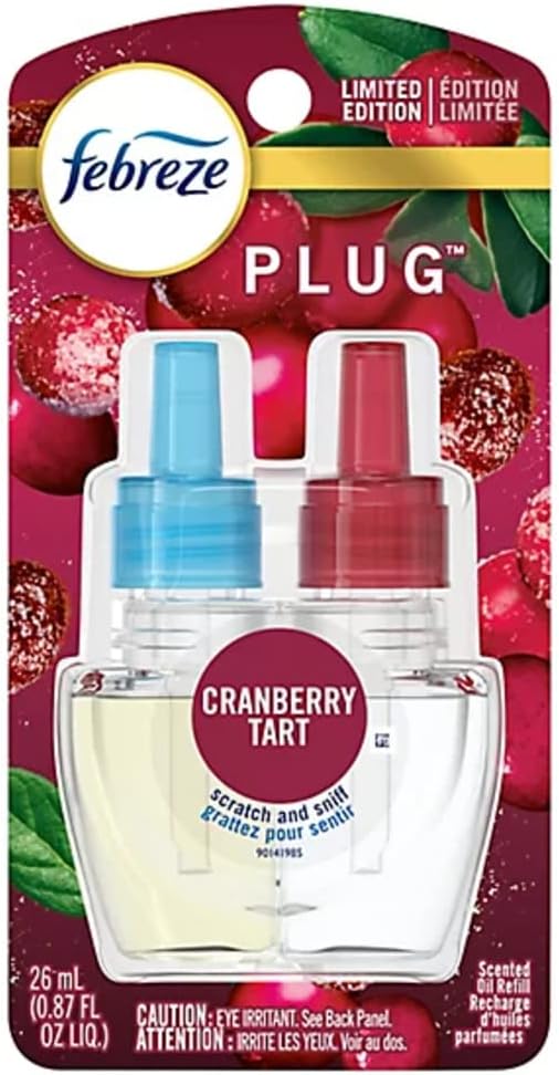 Plug Air Freshener Scented Oil Refill, Fresh-Twist Cranberry, 1 Count 1 Count Blue, product image