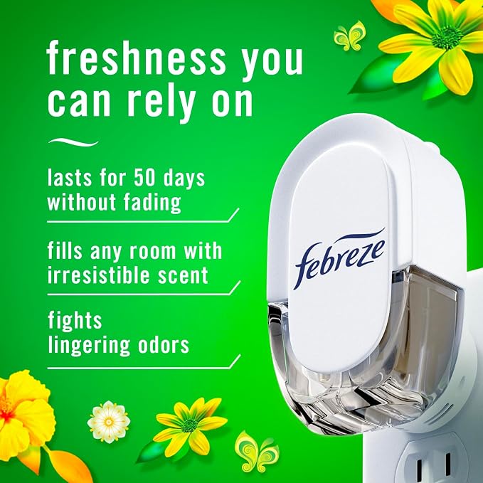 Plug In Air Freshener, Odor-Fighting Scented Oil Refill, For Home, Bathroom, & Kitchen, Long Lasting, Gain Moonlight Breeze
