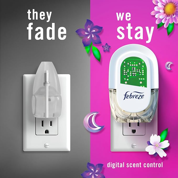 Plug In Air Freshener, Odor-Fighting Scented Oil Refill, For Home, Bathroom, & Kitchen, Long Lasting, Gain Moonlight Breeze