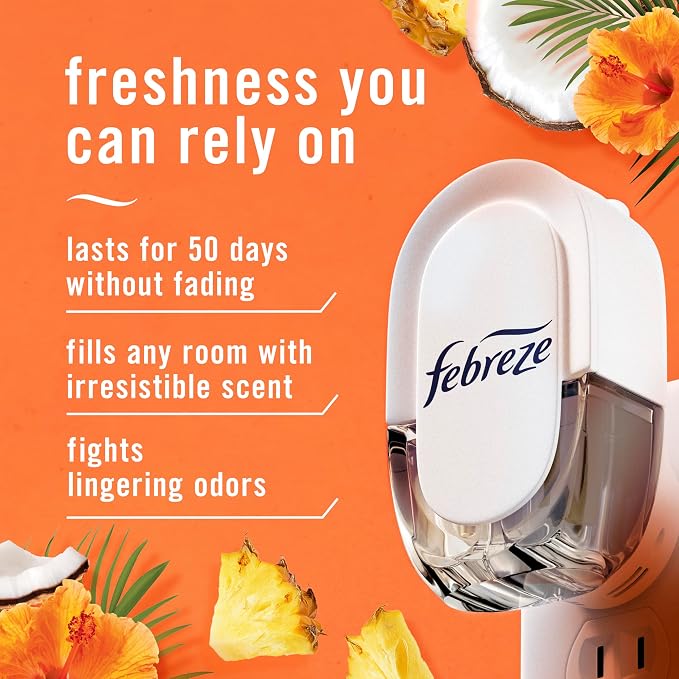 Plug In Air Freshener, Odor-Fighting Scented Oil Refill, Air Fresheners for Home and Bathroom and Kitchen, Long Lasting for