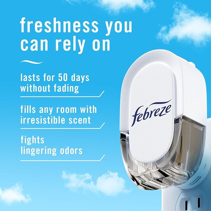 Plug In Air Freshener, Odor-Fighting Scented Oil Refill, Air Fresheners for Home and Bathroom and Kitchen, Long Lasting for
