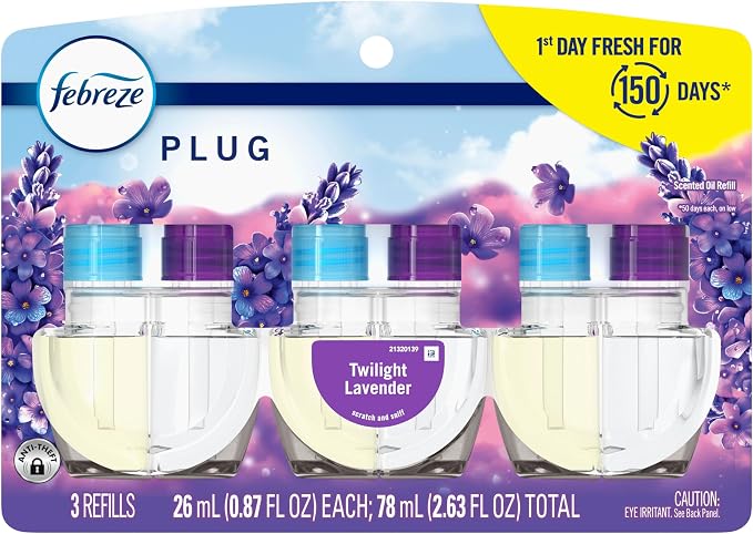 Plug In Air Freshener, Odor-Fighting Scented Oil Refill, Air Fresheners for Home and Bathroom and Kitchen, Long Lasting for