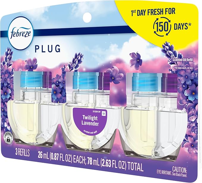Plug In Air Freshener, Odor-Fighting Scented Oil Refill, Air Fresheners for Home and Bathroom and Kitchen, Long Lasting for