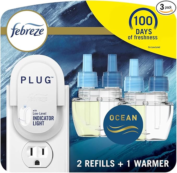 Plug in Air Freshener, Odor-Fighting Scented Oil Starter Kit, Air Fresheners for Home and Bathroom and Kitchen, product image