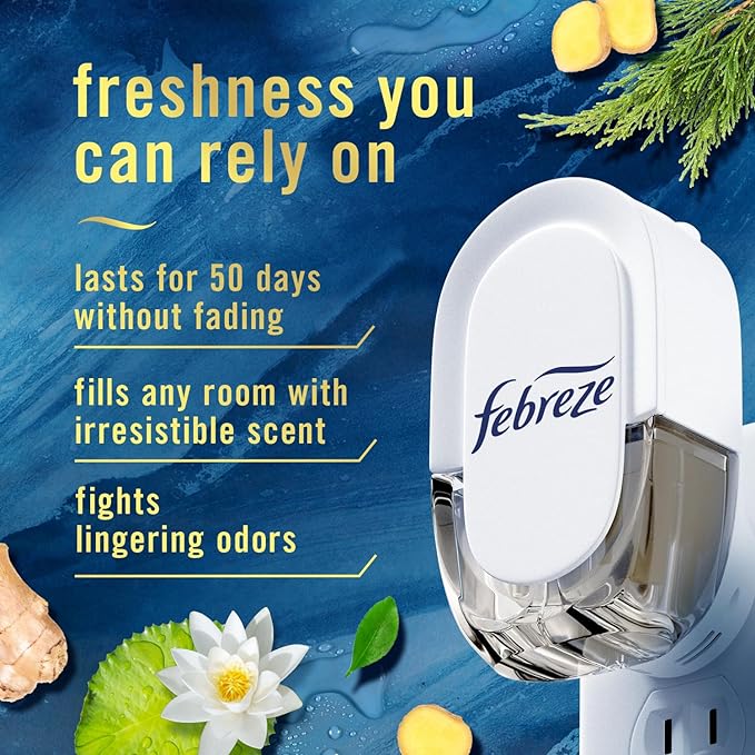 Plug in Air Freshener, Odor-Fighting Scented Oil Starter Kit, Air Fresheners for Home and Bathroom and Kitchen, alternate
