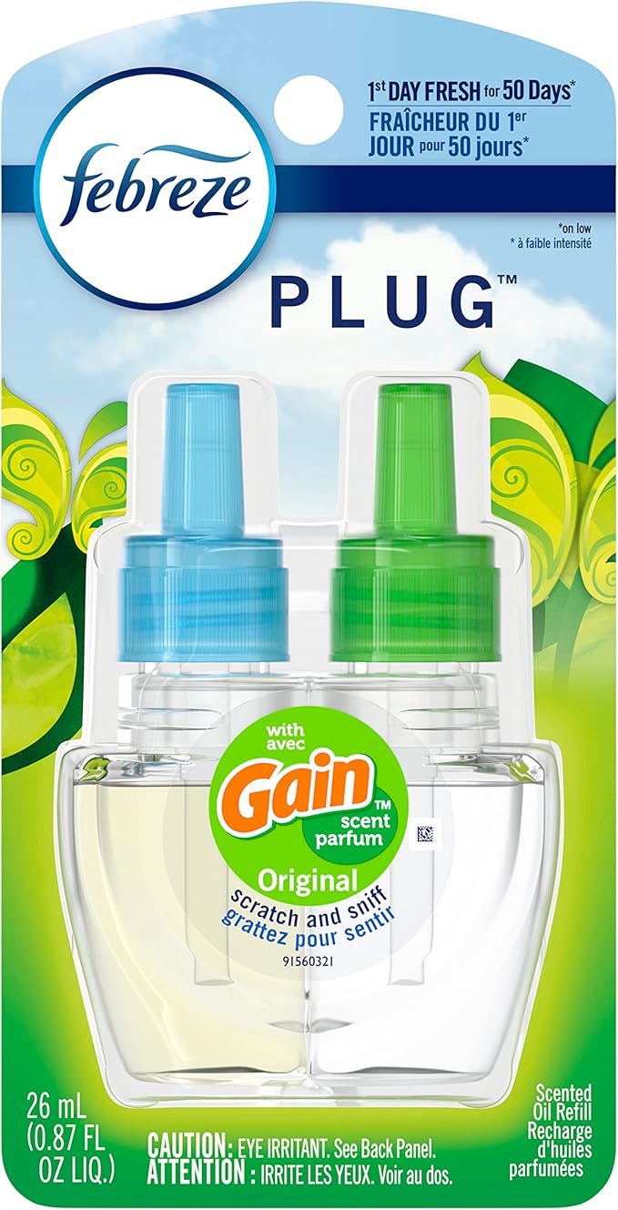 Plug In Air Freshener Scented Oil Refill, Gain Original Scent 6.26 inches, product image