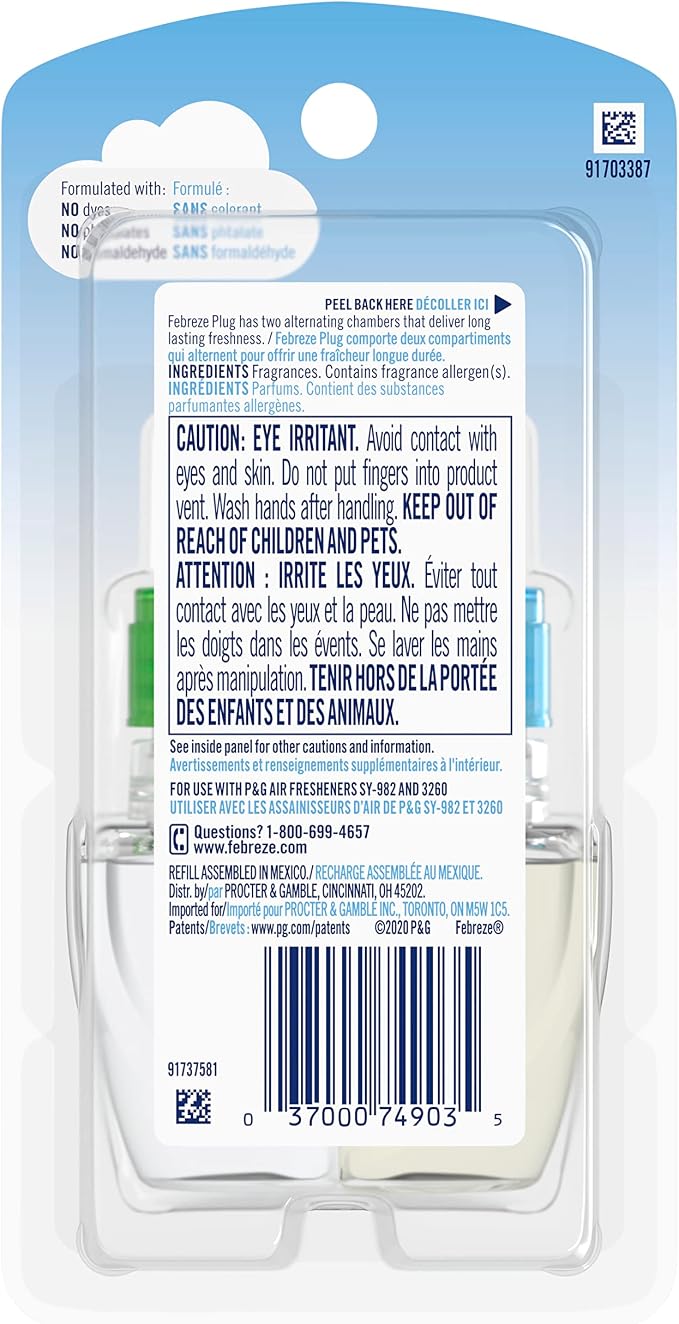 Plug In Air Freshener Scented Oil Refill, Gain Original Scent 6.26 inches, alternate product view 2