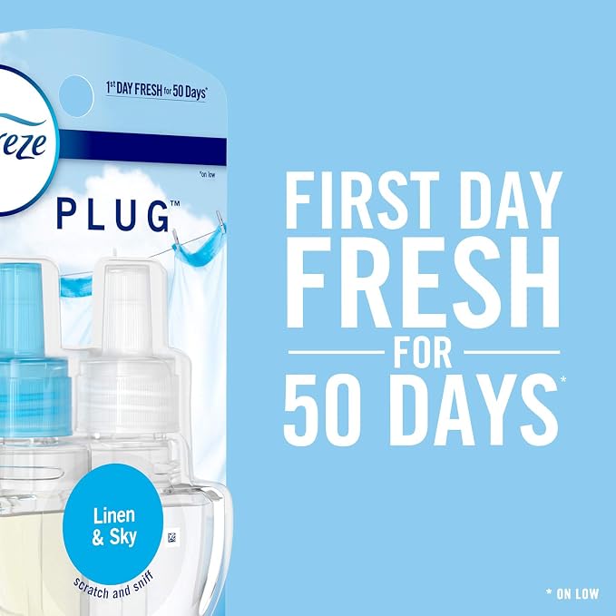 Plug In, Air Freshener, Scented Oil Refill, Linen & Sky, 0.87 Fl Oz (Pack of 2) 5.88 inches, alternate product view 2