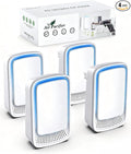 Plug In Air Ionizer Purifier for Home (4 Pack), Negative Ion Generator, Quiet Air Freshener for Bedroom, Office, Kitchen