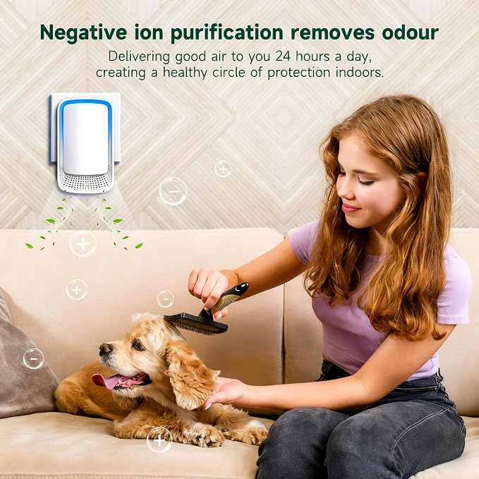 Plug In Air Ionizer Purifier for Home (4 Pack), Negative Ion Generator, Quiet Air Freshener for Bedroom, Office, Kitchen