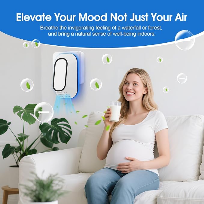Plug in Air Ionizers 3-Pack, Negative Ion Air Purifier with Ice Blue Light, 2W Ultra-Low Energy Ionic Air Purifiers for home