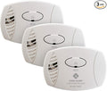 Plug-In Carbon Monoxide Detector, 3 Count (Pack of 1), CO600, White, 6.75 x 6.9 x 9 inches, product image
