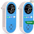 Plug-in Carbon Monoxide Detector with Real-Time CO Display & Temperature/Humidity Monitor, Plug-in CO Alarm for Home, RV