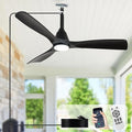 Plug-in Ceiling Fans for Patios: 42 Inch Outdoor Indoor Gazebo Fans with Lights with Remote & APP Control - 6 Speeds