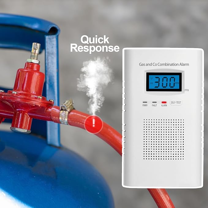 Plug in Combination Gas & Carbon Monoxide Detectors - Natural Gas Detectors & Carbon Monoxide Alarm for Home, Co, alternate