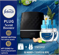 PLUG Scent Booster Starter Kit, Black, Oil Diffuser, Air Freshener Plug In, Continuous Scent Device + 2 Ocean Refills