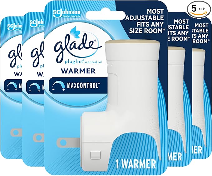 PlugIns Air Freshener Warmer, Scented and Essential Oils for Home and Bathroom, Up to 50 Days on Low Setting, 5