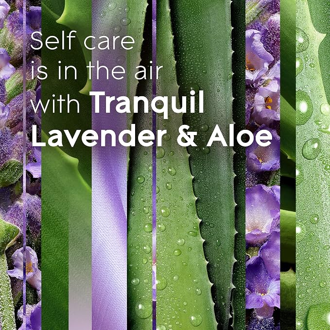 PlugIns Refills Air Freshener, Scented and Essential Oils for Home and Bathroom, Tranquil Lavender & Aloe, 3.35 Fl Oz, 5