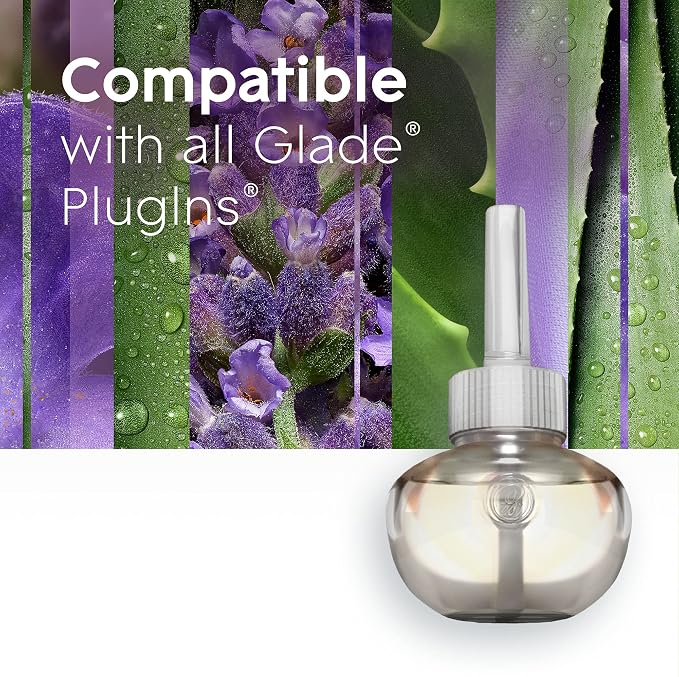 PlugIns Refills Air Freshener, Scented and Essential Oils for Home and Bathroom, Tranquil Lavender & Aloe, 3.35 Fl Oz, 5