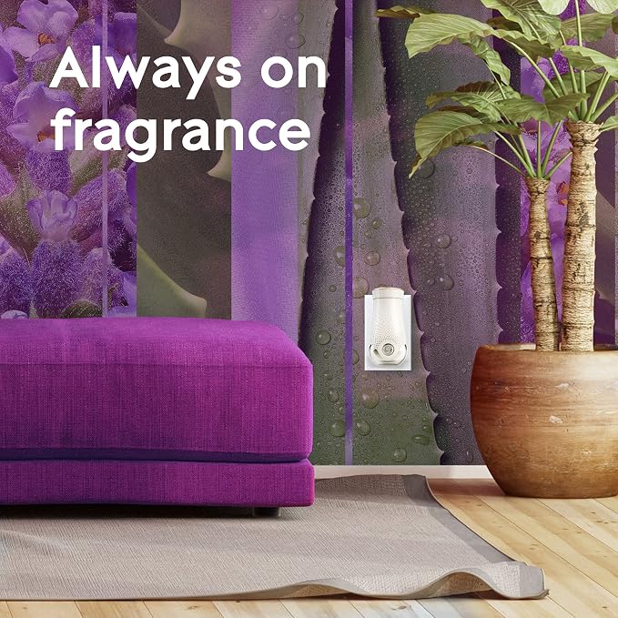 PlugIns Refills Air Freshener, Scented and Essential Oils for Home and Bathroom, Tranquil Lavender & Aloe, 3.35 Fl Oz, 5