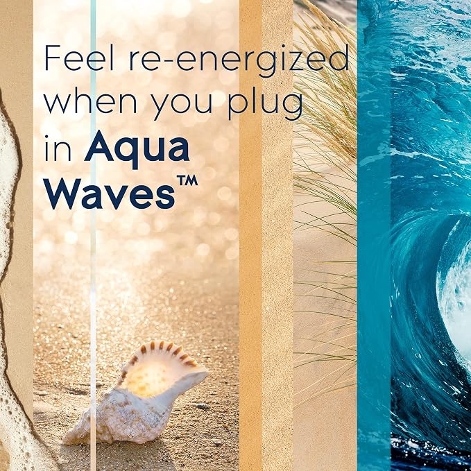 PlugIns Refills Air Freshener, Scented and Essential Oils for Home and Bathroom, Aqua Waves, 3.35 Fl Oz, 5 Count, alternate