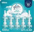PlugIns Refills Air Freshener, Sky & Sea Salt, Scented and Essential Oils for Home and Bathroom, 0.67 Fl Oz, 10 Count